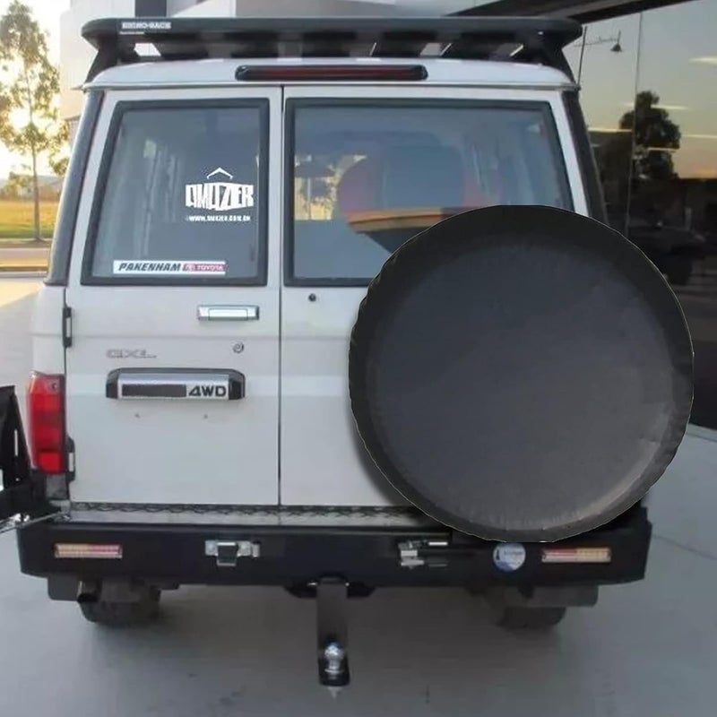 Fasmov Spare Tire Cover, Universal Fit for Trailer, RV, SUV, Truck and Many Vehicle, Tough Tire Wheel Soft Cover, Black (fits Entire Wheel Size 27 inches-30 inches) - Image 5